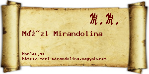 Mözl Mirandolina névjegykártya